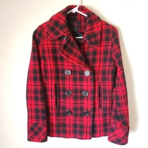 Via Red & Black Peacoat